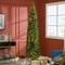 Edge Collections - 8' - Green - Prelit Slim Artificial Christmas Tree for Indoor Festivities - 1 Piece